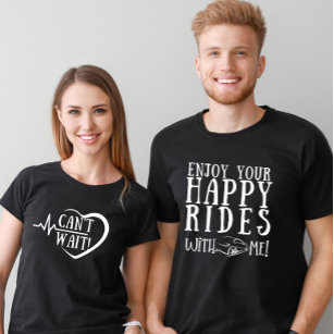 Happy Honeymoon Hubby Newlywed Couple Black T-Shirt