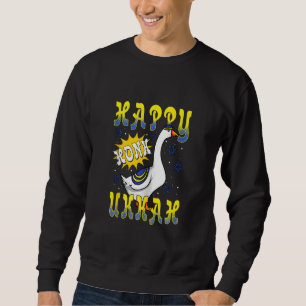 Happy Honk Goose Duck Hanukkah Joke Sweatshirt