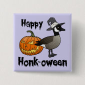 Happy Honk-ween Funny Canada Goose Halloween Button (Vorderseite)