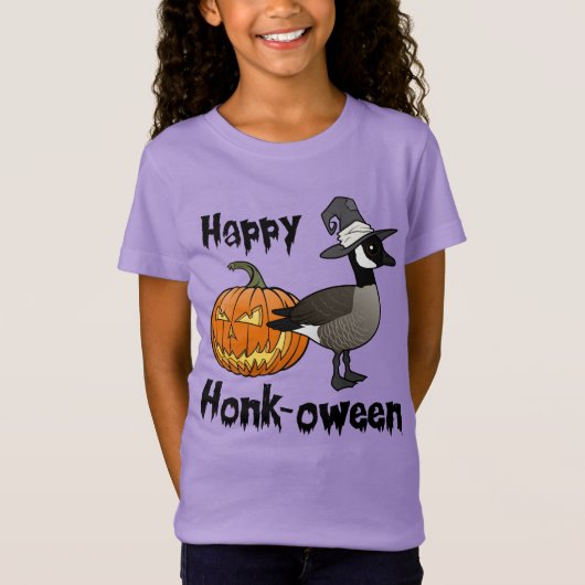 Happy Honk-ween Funny Canada Goose Halloween T-Shirt (Vorderseite)