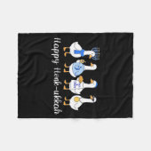 Happy Honkukkah Hanukkah Funny Chanukah Jewish Fes Fleecedecke (Vorderseite (Horizontal))