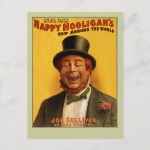 Happy Hooligan's Reise um die Welt Postkarte