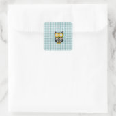 Happy Hooter Alli Quadratischer Aufkleber (Tasche)