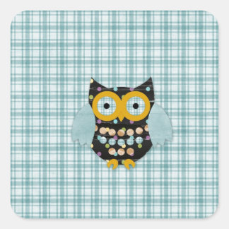 Happy Hooter Alli Quadratischer Aufkleber