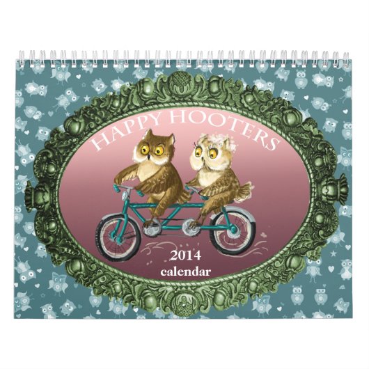 Happy Hooters Owls lustige Jahreszeiten anpassbar  Kalender (Titelbild)