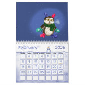 Happy Hooters Owls lustige Jahreszeiten anpassbar  Kalender (Feb 2026)