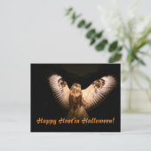 Happy Hoot'in Halloween Postkarte (Stehend Vorderseite)