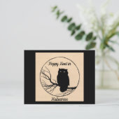 Happy Hoot'in Halloween Postkarte (Stehend Vorderseite)