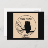 Happy Hoot'in Halloween Postkarte (Vorne/Hinten)