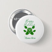 Happy Hop Hund Pfoten Candy Stock Tier Button (Vorne & Hinten)