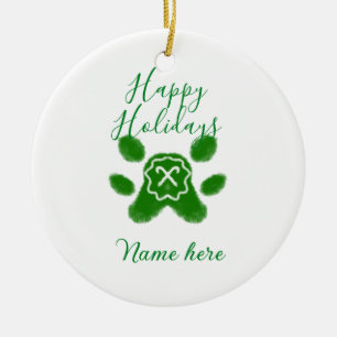 Happy Hop Hund Pfoten Candy Stock Tier Keramik Ornament