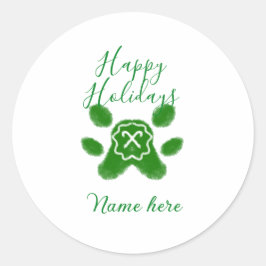 Happy Hop Hund Pfoten Candy Stock Tier Runder Aufkleber