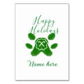 Happy Hop Hund Pfoten Candy Stock Tier Tischnummer (Rückseite)