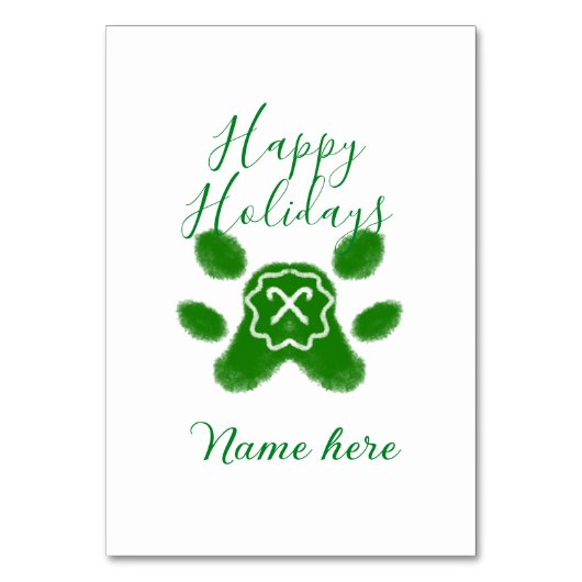 Happy Hop Hund Pfoten Candy Stock Tier Tischnummer (Vorderseite)