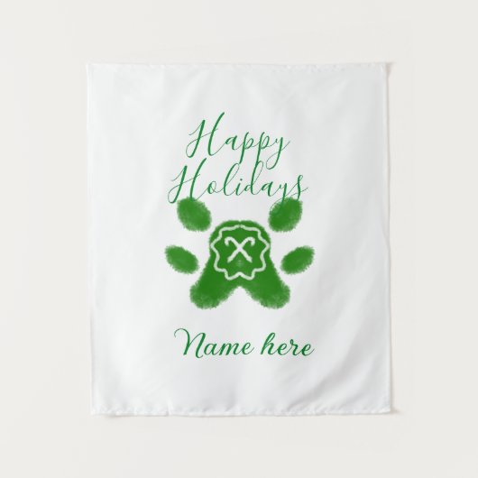 Happy Hop Hund Pfoten Candy Stock Tier Wandteppich (Vorderseite)