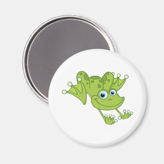 Happy Hopping Frog Magnet (Vorderseite/Rückseite)