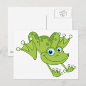 Happy Hopping Frog Postkarte (Vorne/Hinten)
