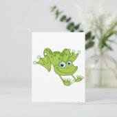 Happy Hopping Frog Postkarte (Stehend Vorderseite)