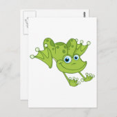 Happy Hopping Frog Postkarte (Vorne/Hinten)