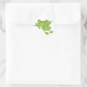 Happy Hopping Frog Runder Aufkleber (Tasche)