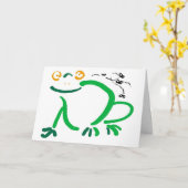 Happy Hoppy Frosch Karte (Gelbe Blume)