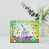 Happy Hoppy Oaster Gruß Postkarte (Stehend Vorderseite)