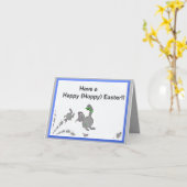 Happy (Hoppy) Ostergrüßkarte Karte (Gelbe Blume)