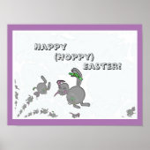 Happy (Hoppy) Osterposter Poster (Vorne)