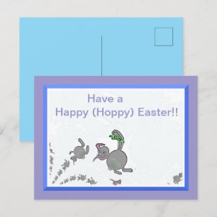 Happy (Hoppy) Osterpostkarte Postkarte