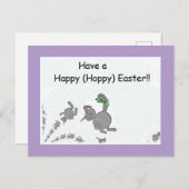 Happy (Hoppy) Osterpostkarte Postkarte (Vorne/Hinten)