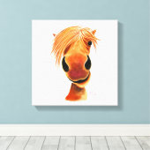 HaPPY HoRSe ' GiNGeR NuT ' BY SHiRLeY MacARTHuR Leinwanddruck (Insitu (Holzboden))