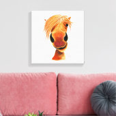 HaPPY HoRSe ' GiNGeR NuT ' BY SHiRLeY MacARTHuR Leinwanddruck (Insitu (Wohnzimmer))