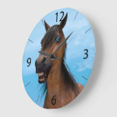 Happy Horse Große Wanduhr (Winkel)