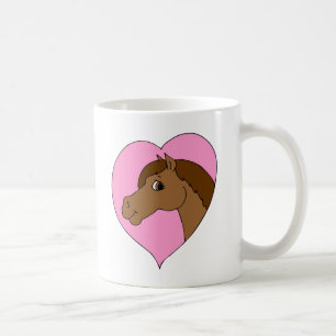Happy Horse Pink Heart Pony Liebe Equine Thema Kaffeetasse