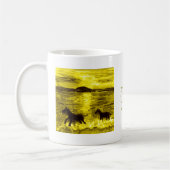 Happy Horses Golden Seaside Custom Kaffeetasse (Links)