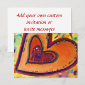 Happy Hört Custom Kleine Einladungen oder Einladun (Vorne/Hinten)