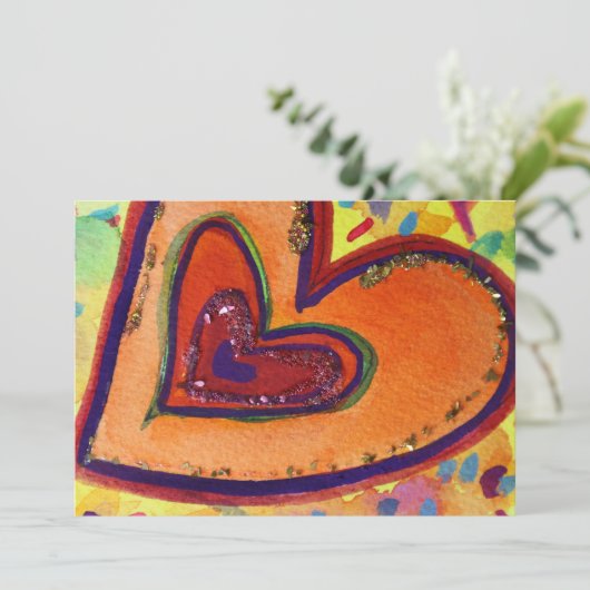 Happy Hört individuelle Einladungen oder Einladung (Stehend Vorderseite)