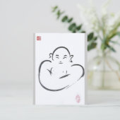 Happy Hotei Buddha Postkarte (Stehend Vorderseite)