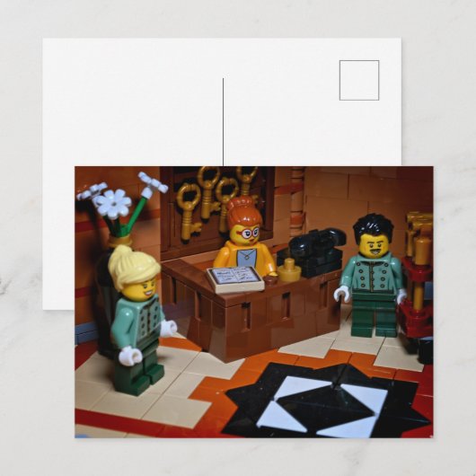 Happy Hotel Toy Fotografy Feiertagspostkarte (Vorne/Hinten)