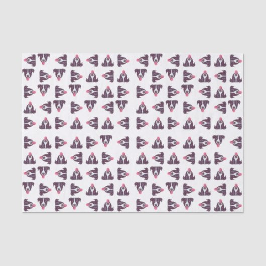 Happy Hound Funny Niedlich Dog Muster Seidenpapier (Vorderseite)