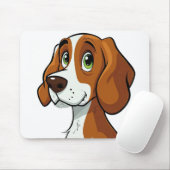 "Happy Hound" Maus Pad Mousepad (Mit Mouse)