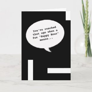 Happy Hour 60. Altes sonniges Geburtstagskarte Karte