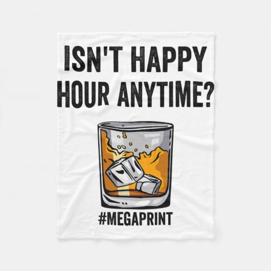 Happy Hour Anytime Mega Print Fleecedecke (Vorderseite)