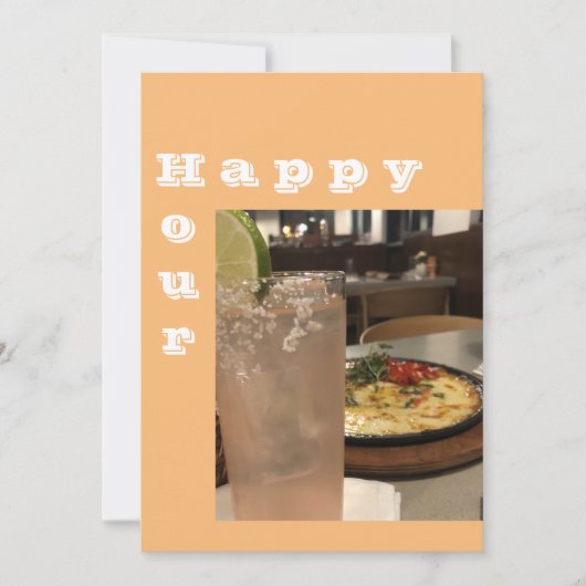Happy Hour Appetizer und Drinks Party Einladung (Vorderseite)