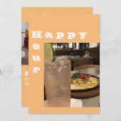 Happy Hour Appetizer und Drinks Party Einladung (Vorne/Hinten)