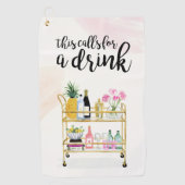 Happy Hour auf Zuhause II Golfhandtuch (Vorderseite)