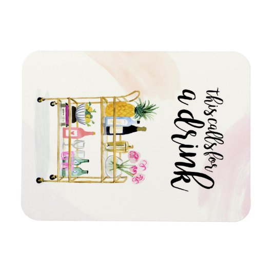 Happy Hour auf Zuhause II Magnet (Horizontal)