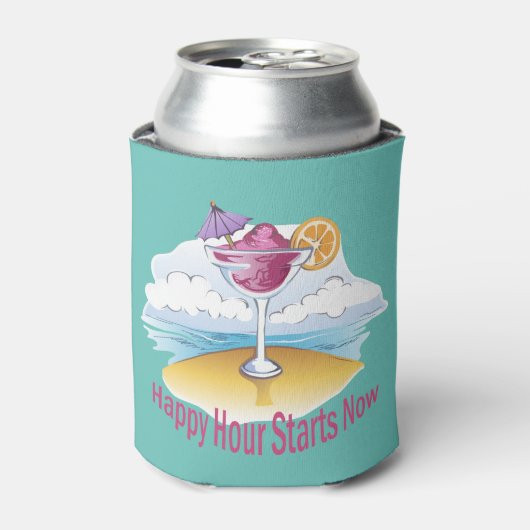 Happy Hour beginnt jetzt Dosenkühler (Kanne Vorderseite)