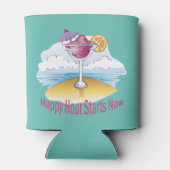 Happy Hour beginnt jetzt Dosenkühler (Rückseite)