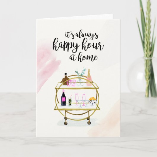 Happy Hour bei Zuhause I Karte (Vorderseite)